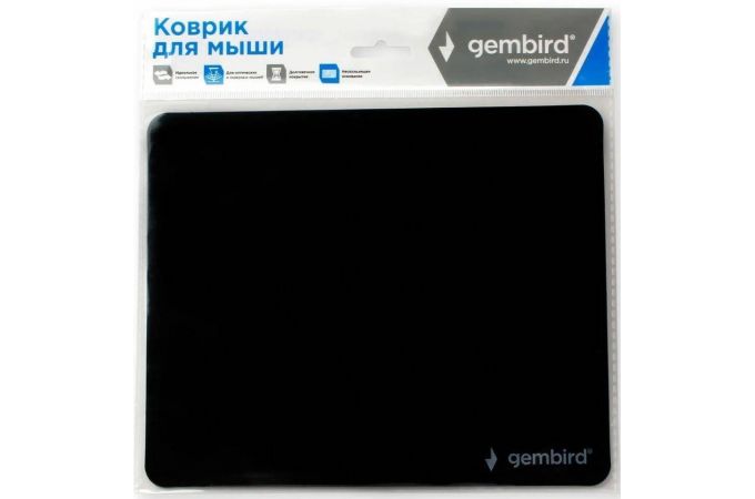 Коврик для мышки Gembird MP-BASIC (черный, 220 х 180 х 0,5 мм)