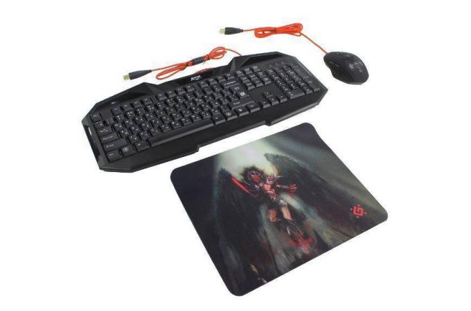 Игровой набор Defender Anger MKP-019 RU повр.уп.(-10%) (клавиатура+мышка+коврик)