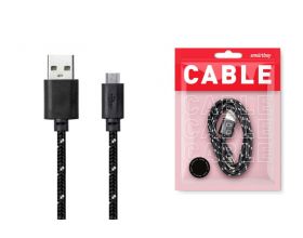 Кабель USB - MicroUSB SMARTBUY iK-12n (черный) 1,2м