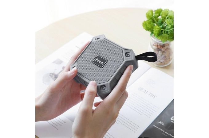Портативная беспроводная колонка HOCO BS34 sports wireless speaker (серый)