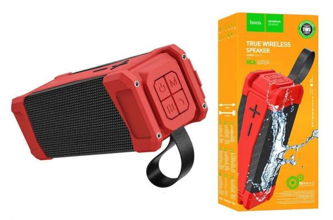 Портативная беспроводная колонка HOCO HC6 Magic sports BT speaker (красный)