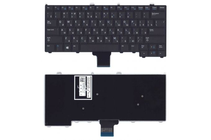 Клавиатура для ноутбука Dell Latitude E7440 черная без подсветки и без указателя