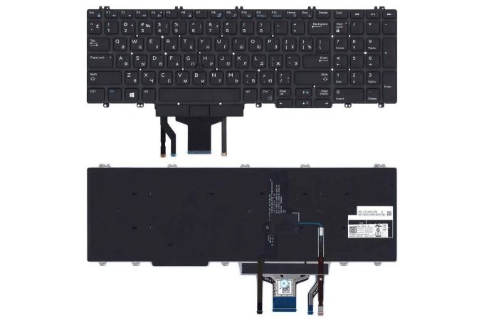 Клавиатура для ноутбука Dell Precision 7530 7730  черная с подсветкой
