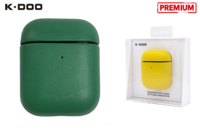 Чехол для наушников K-DOO LUXCRAFT+ AirPods 1/2 (Green)