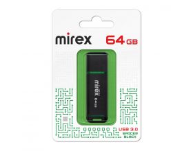 Флешка USB 3.0 Mirex 64 ГБ Mirex SPACER BLACK 64GB (ecopack)