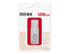 Флешка USB 3.0 Mirex SWIVEL SILVER 128GB (ecopack)