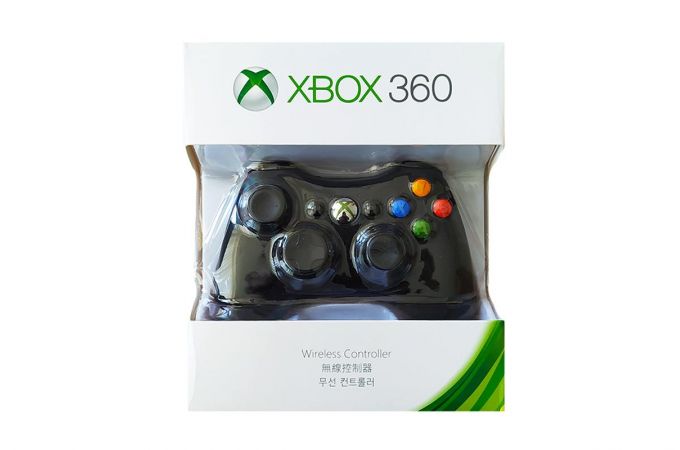 Геймпад беспроводной для X-BOX 360 черный (упаковка светлая, картон)