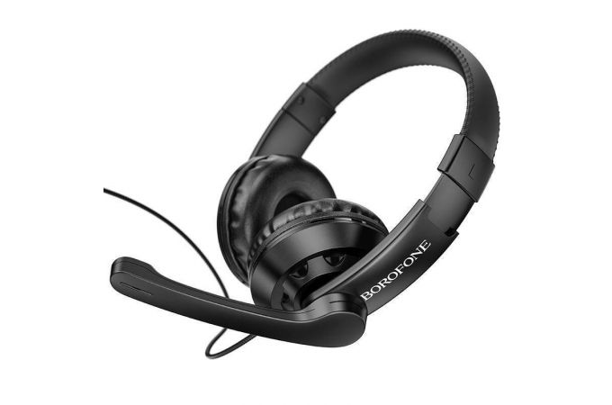 Наушники мониторные проводные с микрофоном BOROFONE BO102 Amusement gaming headphones (черный)