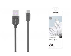 Кабель USB - USB Type-C SENDEM M63 6A (черный) 1м