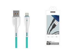 Кабель USB - Lightning SENDEM M18 USB 5A (зеленый) 1м