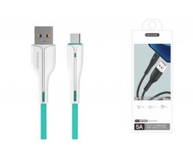 Кабель USB - MicroUSB SENDEM M18 5A (зеленый) 1м