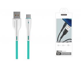 Кабель USB - USB Type-C SENDEM M18 5A (зеленый) 1м