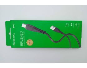 Кабель USB - MicroUSB BOROFONE BX37 2,4A (черный) 1м  (УЦЕНКА! МЯТАЯ УПАКОВКА)