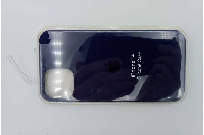 Чехол для iPhone 14 (6,1) Soft Touch (темно-синий) (УЦЕНКА! МЯТАЯ УПАКОВКА)