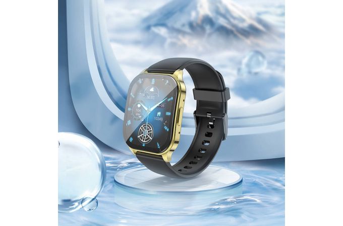 Смарт часы HOCO Y19 AMOLED Smart sports watch (металлический серый)