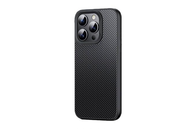 Чехол для iPhone 16 Pro Max NY-111 Carbon armor case Magsafe (Черный)