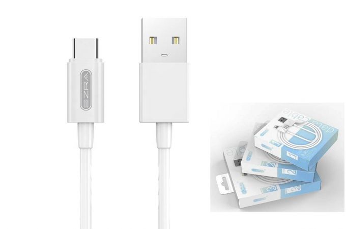 Кабель USB - USB Type-C EZRA C002, 2.1A (белый) 2м