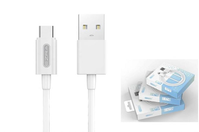 Кабель USB - USB Type-C EZRA C002 (DC-129) 2.1A (белый) 3м