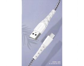 Кабель USB - USB Type-C SENDEM M25 3A (белый) 1.2м (в оплетке)