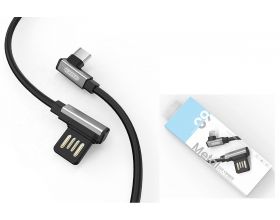 Кабель USB - USB Type-C EZRA DC09, 2.1A (черный) 1.2м (угловой)