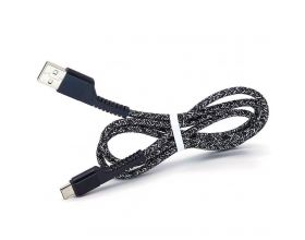 Кабель USB - USB Type-C Орбита OT-SMT19 2.4A (черный) 1м (в оплетке)