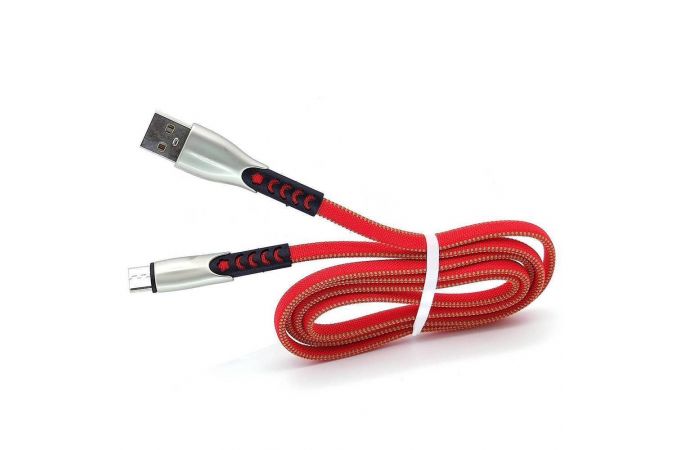 Кабель USB - USB Type-C Орбита OT-SMT20 2.4A (красный) 1м (в оплетке)