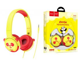 Наушники мониторные проводные HOCO W31 Childrens headphones (желтый, панда)