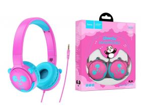 Наушники мониторные проводные HOCO W31 Childrens headphones (розовый, панда)