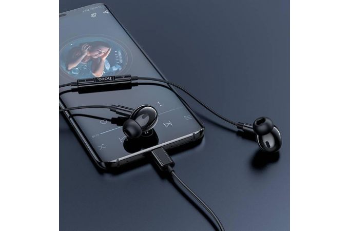 Наушники вакуумные проводные HOCO M83 штекер Type-C (черный)