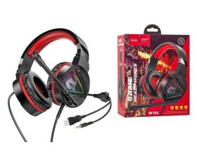 Наушники мониторные проводные HOCO W104 Drift (черно-красный)
