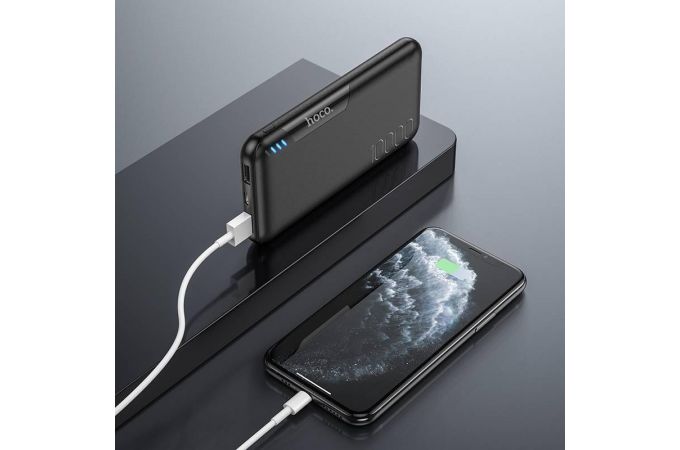 Универсальный дополнительный аккумулятор Power Bank HOCO J82 (10000 mAh) (черный)