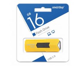 Флешка USB 2.0 Smartbuy 16GB STREAM Yellow (SB16GBST-Y)