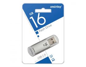 Флешка USB 2.0 Smartbuy 16GB V-Cut Silver (SB16GBVC-S)