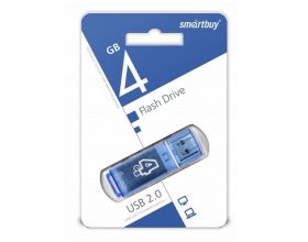 Флешка USB 2.0 Smartbuy 4GB Glossy series Blue (SB4GBGS-B)