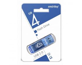 Флешка USB 2.0 Smartbuy 4GB Glossy series Blue (SB4GBGS-B)