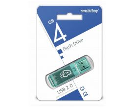 Флешка USB 2.0 Smartbuy 4GB Glossy series Green (SB4GBGS-G)
