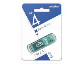 Флешка USB 2.0 Smartbuy 4GB Glossy series Green (SB4GBGS-G)