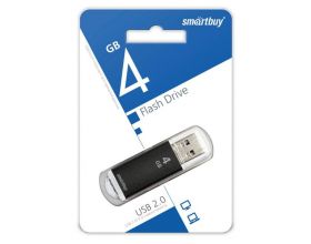 Флешка USB 2.0 Smartbuy 4GB V-Cut Black (SB4GBVC-K)