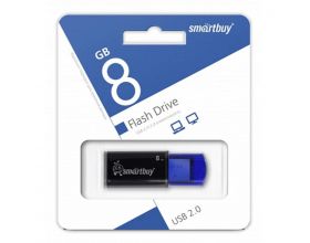 Флешка USB 2.0 Smartbuy 8GB Click Black-Blue (SB8GBCL-B)