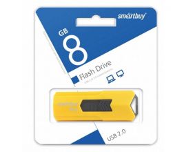 Флешка USB 2.0 Smartbuy 8GB STREAM Yellow (SB8GBST-Y)