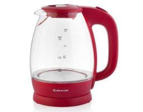 Чайник BRAYER 1045BR-RD красный 2200 Вт, 1,8 л, стекло