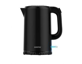 Чайник CENTEK CT-0020 черный 2200Вт, 1,7 л, металл, двойные стенки