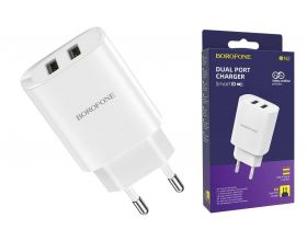 Сетевое зарядное устройство USB BOROFONE BN2 Super fast (белый)