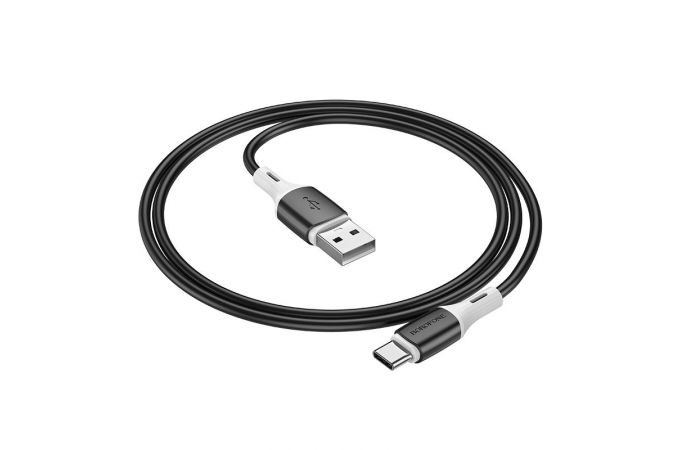 Кабель USB - USB Type-C BOROFONE BX79, 2,4A (черный) силиконовый 1м