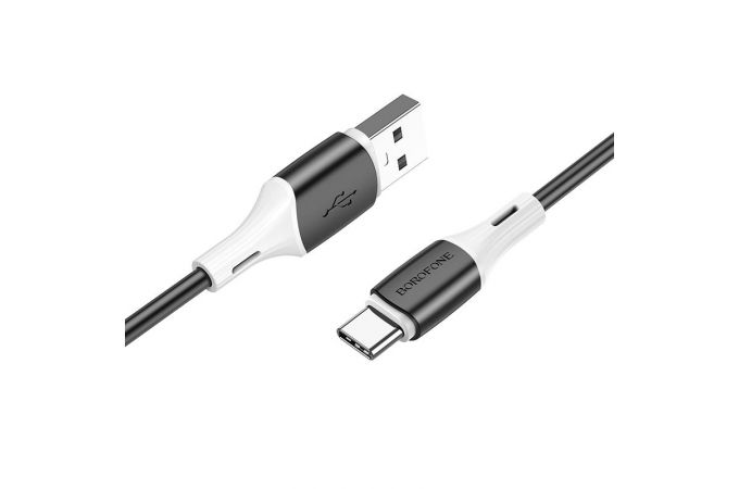 Кабель USB - USB Type-C BOROFONE BX79, 2,4A (черный) силиконовый 1м