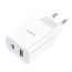 Сетевое зарядное устройство USB + USB-C HOCO C97A PD20W+ QC3.0 (белый)