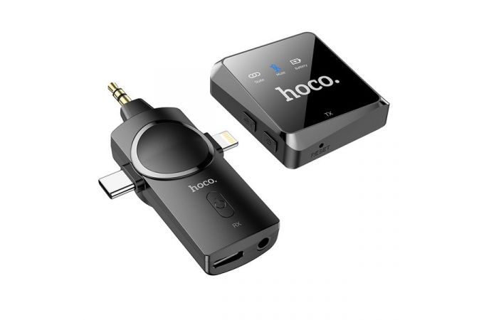 Микрофон беспроводной петличка HOCO S31 Stream 3 в1 универсальный Lightning + Type-C + AUX