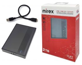 Внешний HDD Mirex ULEY DARK 2TB 2.5'' USB 3.0 (чёрный корпус)