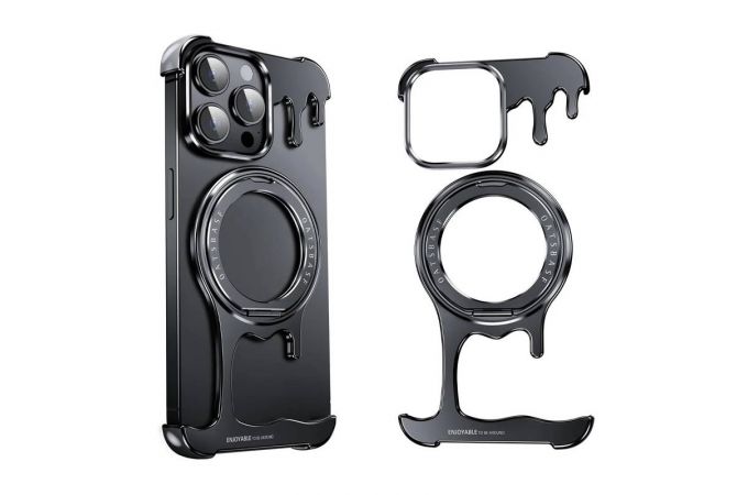 Чехол для телефона LIQUID Metal Phone 15 Pro Max (Черный)