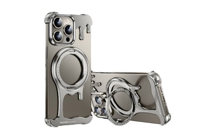 Чехол для телефона LIQUID Metal Phone 15 Pro (Серебряный)